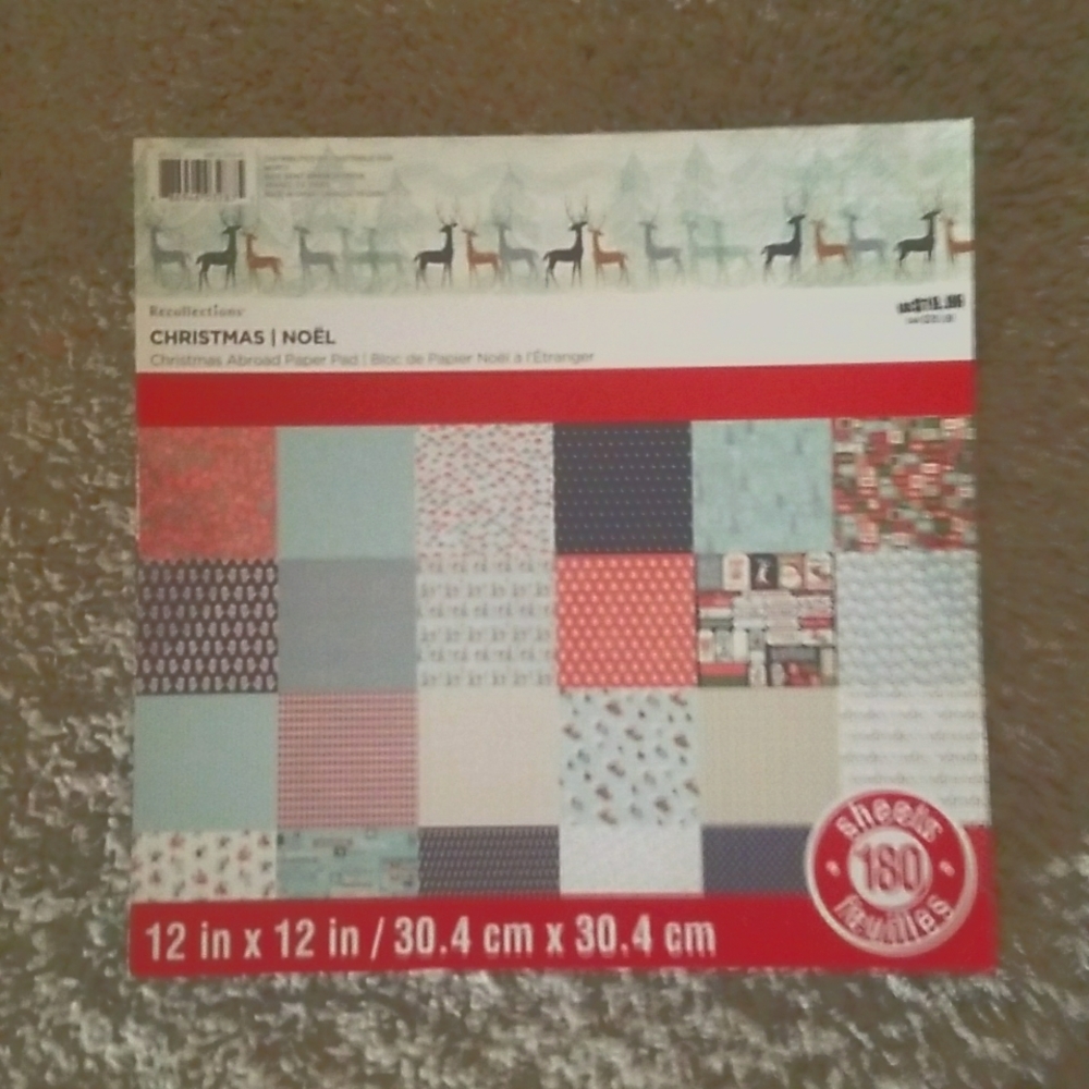 Christmas Paper Pad 180 sheets 12in ×12in
